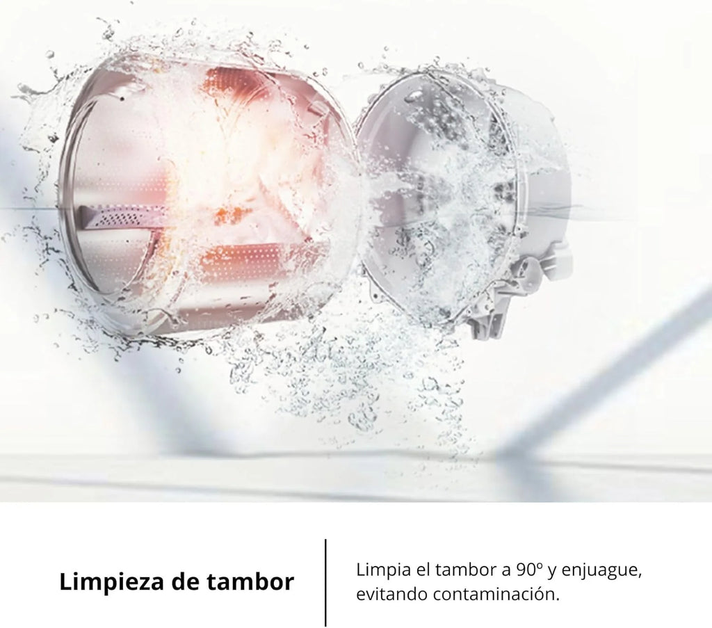 Corberó - Máquina de Lavar Roupa de Carga Superior 6.5kg | CLACSM6524 | 1200 RPM | 16 Programas, Função Vapor, ECO, Limpeza do Tambor | Início Diferido | Lavagem Rápida | Engomar Fácil | Indicadores LED | Branco