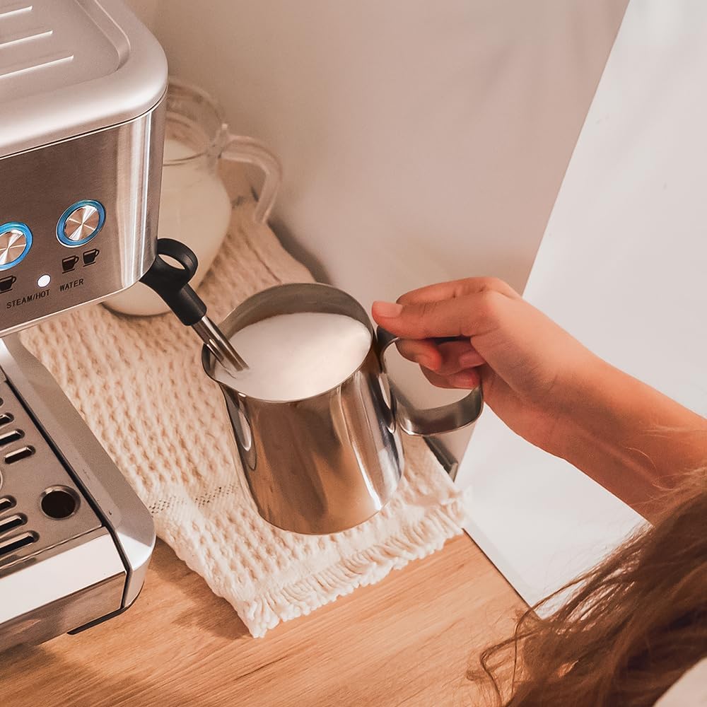 Cecotec Cafeteira Expresso Barista Power Espresso 20 Barista. 2250W, 20 Bares, Manômetro e 2 Termoblocos, Reservatório de Café em Grão, Moedor com 20 Níveis, Vaporizador