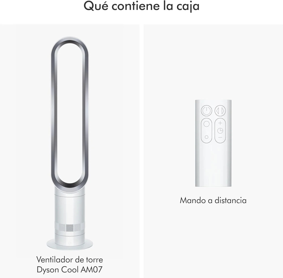 Ventilador de Torre Cool™ (AM07) Air Multiplier™, Ventilador Potente Sem Hélices com Tecnologia Air Multiplier™ (Branco/Prata)