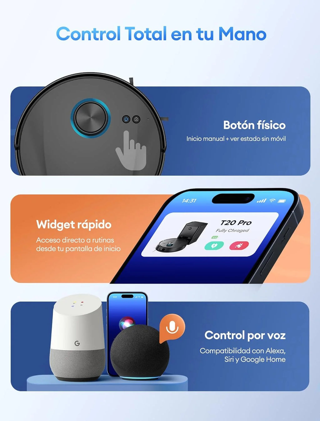 Robô Aspirador Ultenic T20 Pro com Esvaziamento Automático, Desvio Aprimorado, Sistema Laser Duplo (Frontal + LDS) para Evitar Cabos e Objetos Baixos, 8000Pa, 200m², Controle por Voz e App, Alexa, Google Home
