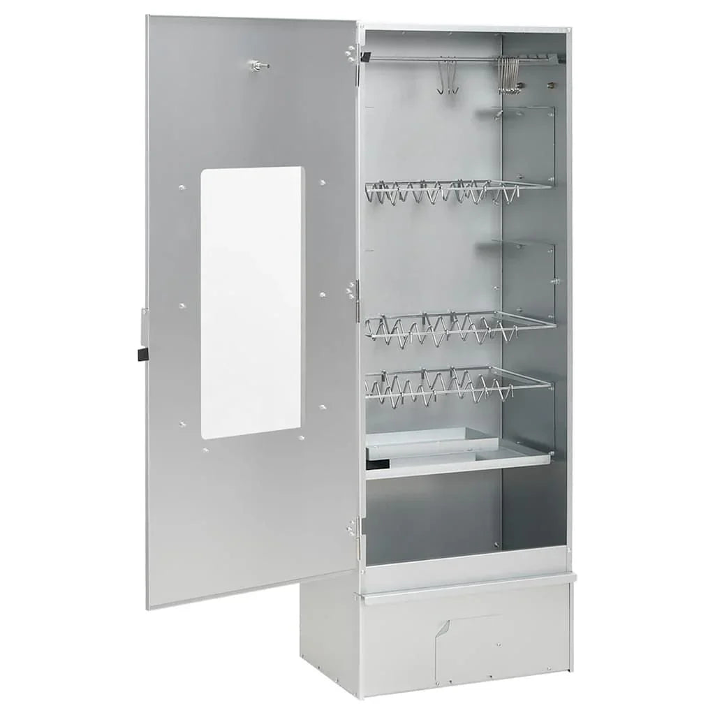 Forno Defumador De Churrasco Com Mesa Aço Galvanizado Vidaxl