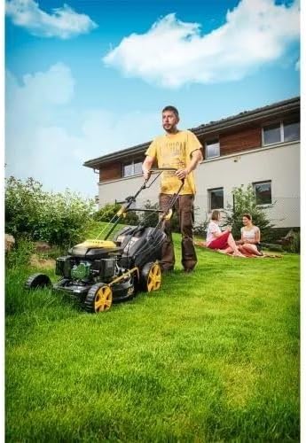 RPM 4735 Cortador de grama a gasolina, 47 cm, aço preto, 9 em 1, Multimodo, 31 kg, 7 posições, automotivo, motor OHV 146cc