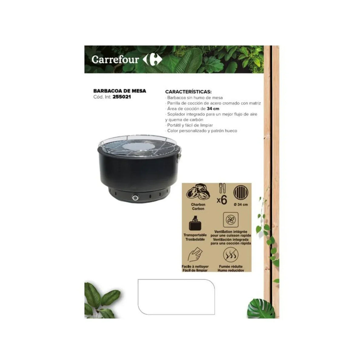 Churrasqueira de mesa com soprador