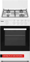 Corberó – Fogão a Gás Butano Plus | 50 cm | CCSF45020BX | 4 Queimadores | Forno 43L com Porta de Vidro Duplo | Tampa de Metal | Tabuleiro e Grelhador Cromados | Desligamento Automático de Segurança | Aço Inoxidável