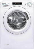 Candy Smart CS 14102DE/1-S, Máquina de Lavar 10 kg, 1400 RPM, Display e Controlo Digital, Tecnologia NFC, Assistente de Voz, 15 Ciclos, 5 Rápidos, Fácil Passar, Início Retardado 24H, Detetor de KG, 81 DB, Branco