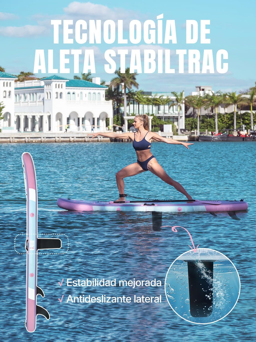 Niphean Tabla de Paddle Surf Inflável, Prancha de Paddle Surf 305 cm com Quilhas de Equilíbrio para Iniciantes e Acessórios Resistentes, Prancha Sup para Adultos, Stand up Paddle Board Versátil para Yoga