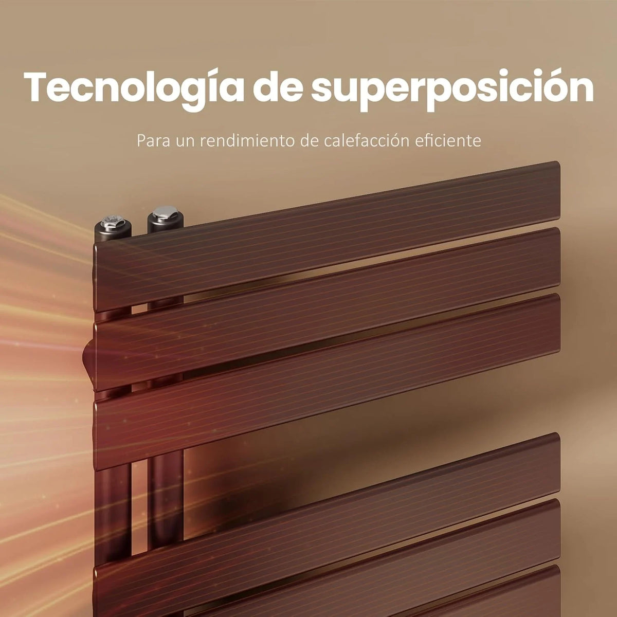 Toalheiro de Água Quente EMKE, 1599x400 mm, Radiador de Parede para Banheiro, Cor Preta, 684W, Toalheiro de Banheiro, Fácil Instalação, Design Moderno