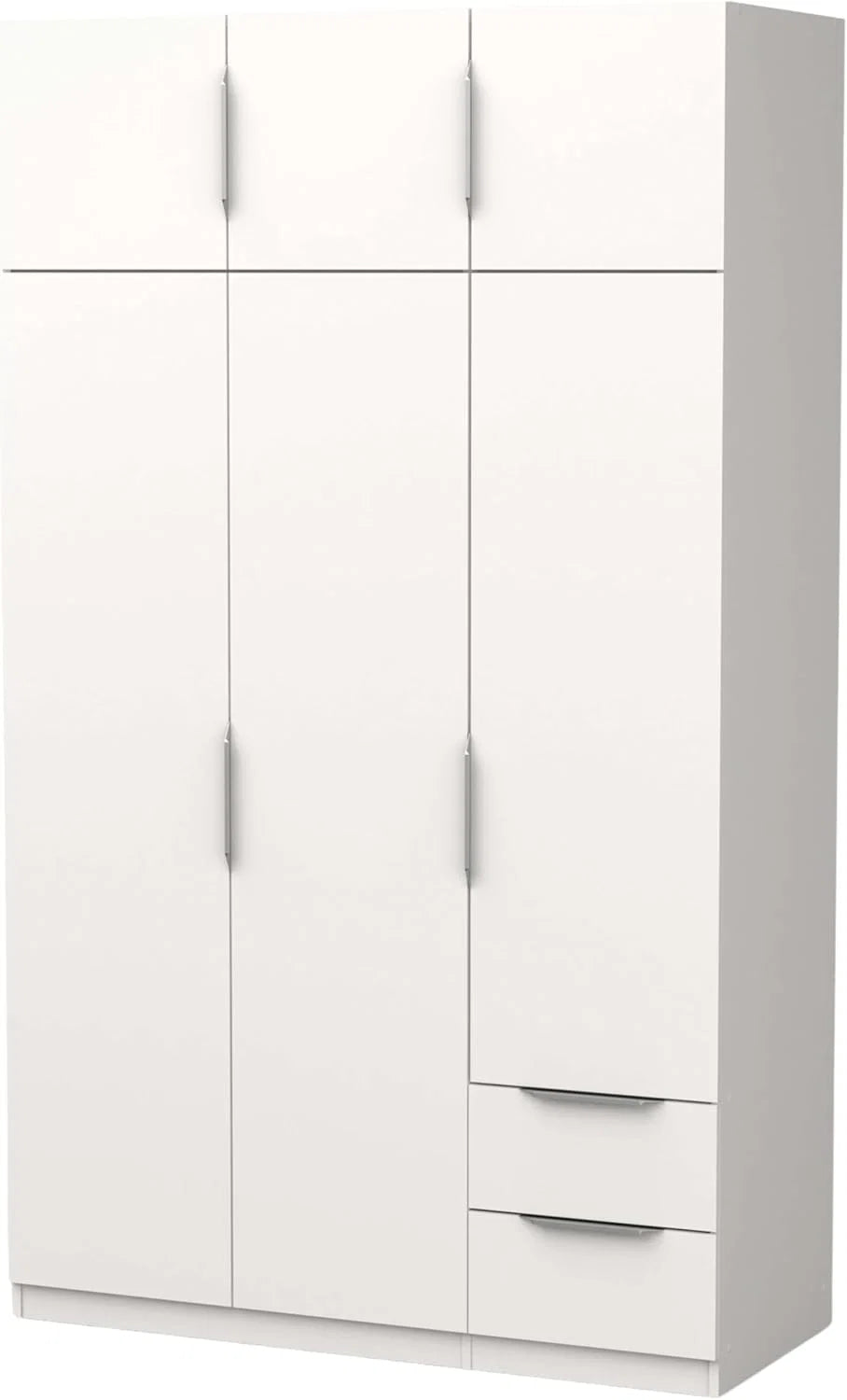 Miroytengo Guarda-Roupa Ghost Grande 6 Portas e 2 Gavetas Cor Branco Mate 203x119 cm