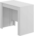 Mobelcenter - Mesa de Jantar Consola Extensível, Mesa para Sala de Estar, Hall de Entrada ou Cozinha, Mesa Sanfona Extensível, Cor Cimento (1127)