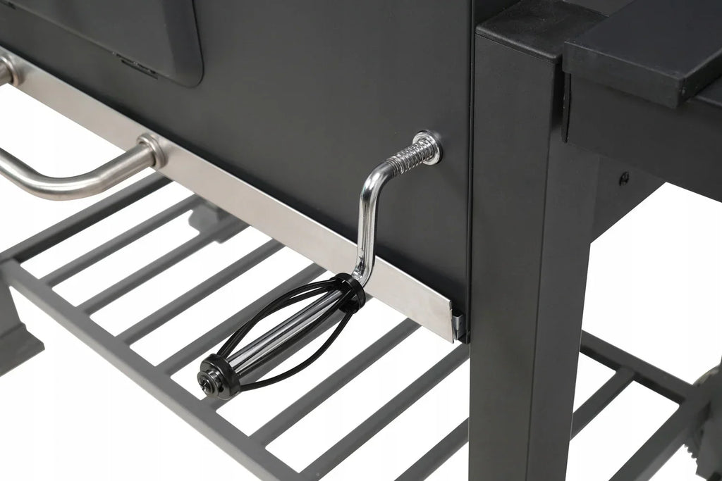 GRANDE CHURRASQUEIRA A CARVÃO XXL COM GRELHA DE FERRO FUNDIDO AJUSTÁVEL 78x42,5mm 3 PRATELEIRAS LUND