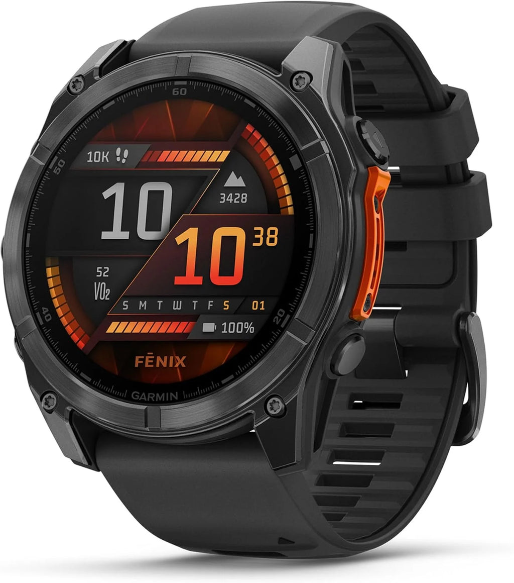 Garmin fēnix 8-51mm - Relógio GPS Multiesportivo de Alta Performance com Tela sensível ao toque AMOLED, Lanterna LED, Alto-falante e Microfone Integrados, Mapas e até 29 dias de autonomia, Preto
