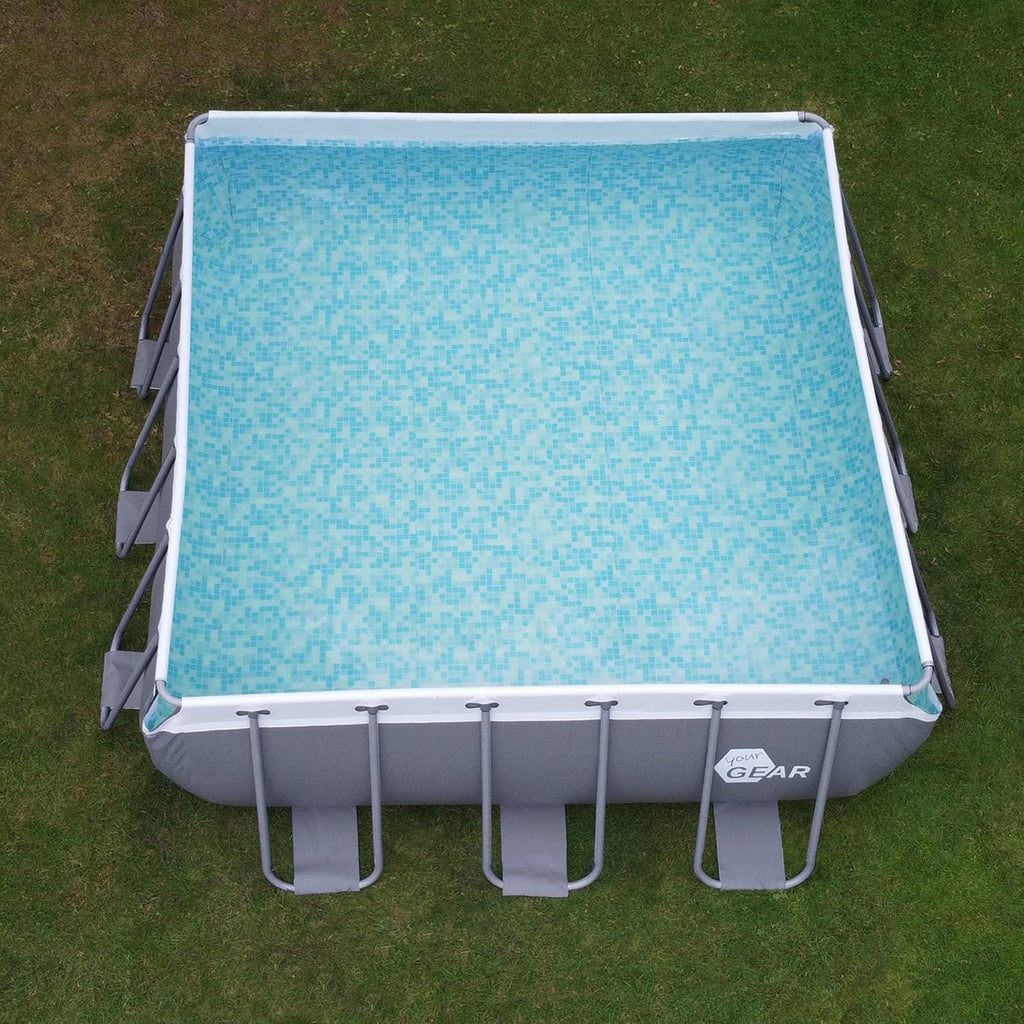 yourGEAR Piscina Familiar XL 3x3m - Piscina de Jardim com Estrutura de Aço Durável, 8100L
