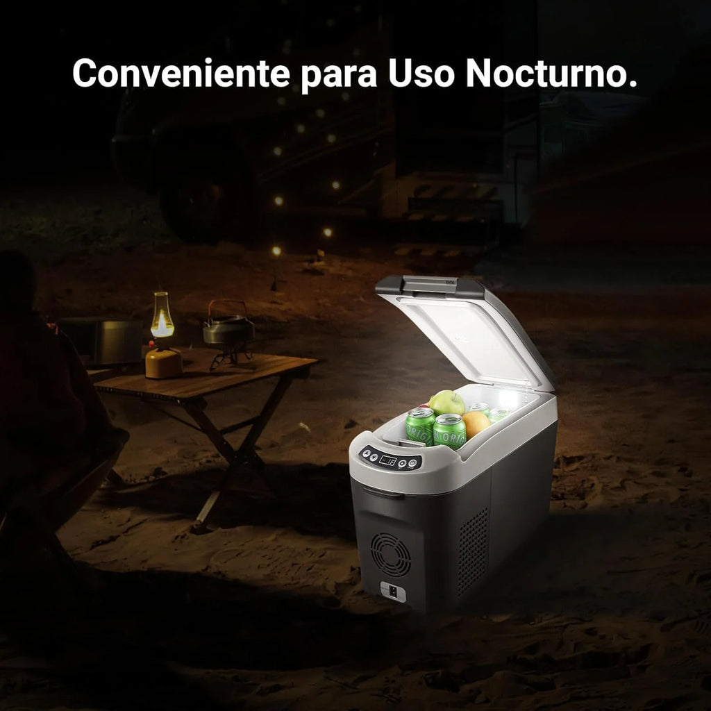 AAOBOSI Geladeira Portátil 15 Litros, Refrigerador Compressor 12V 24V DC, com Capacidade de Refrigeração de +20℃ a -15℃ para Carro, Caminhão, Barco e Trailer