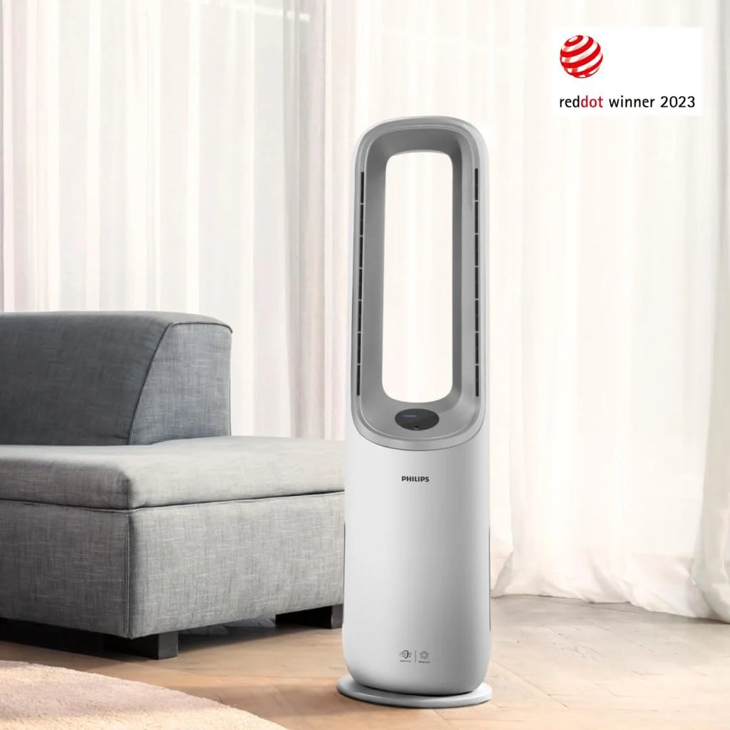 Philips Purificador e umidificador de ar 2 em 1 Série 3000, 131 m², filtro NanoProtect HEPA e filtro de carvão ativado removem 99,97% de todas as partículas invisíveis, Cor Branca (AC3737/10)
