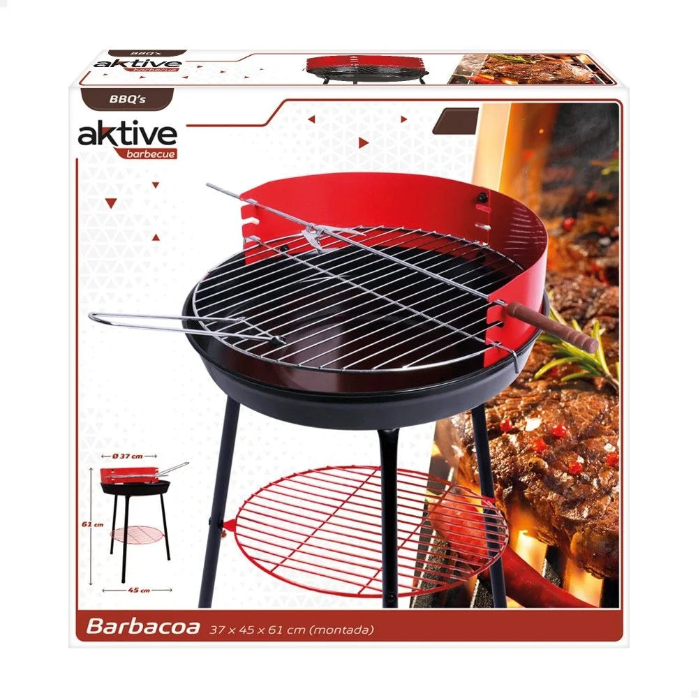 Churrasqueira a Carvão Ø37 Cm Aktive Sport Camping
