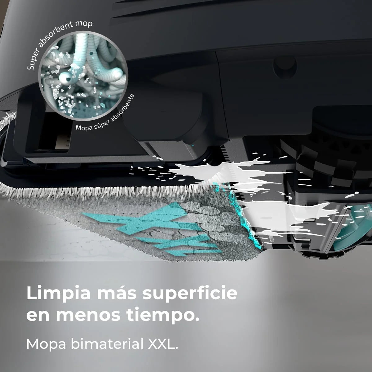 Cecotec Robô Aspirador e Passa Pano com IA, Base de Esvaziamento Automático e Tecnologia a Laser Conga Z100. 20000Pa, Limpeza Profissional com Mopa Bimaterial XXL, Esvaziamento Automático de Pó, Água e Limpeza de Mopas, App