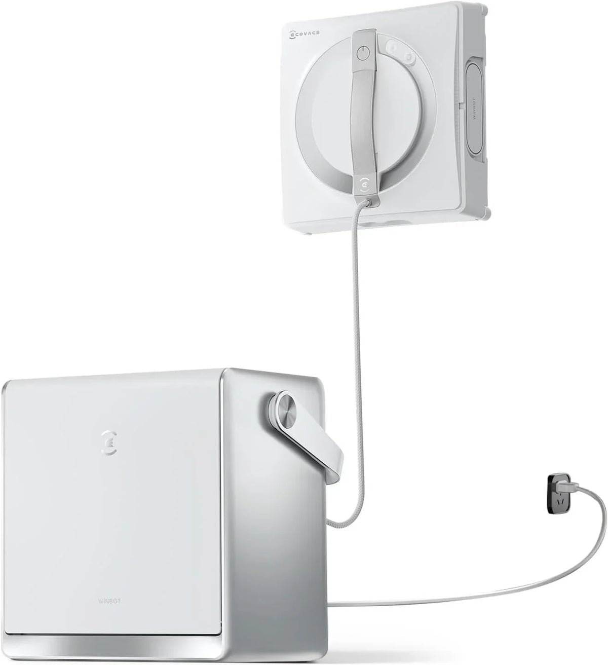 ECOVACS Winbot W2 Pro Omni Robô Limpador de Vidro com Estação Multifuncional, Carregamento Durante a Operação, Pulverizador de Água de Bico Triplo, Proteção de 12 Níveis