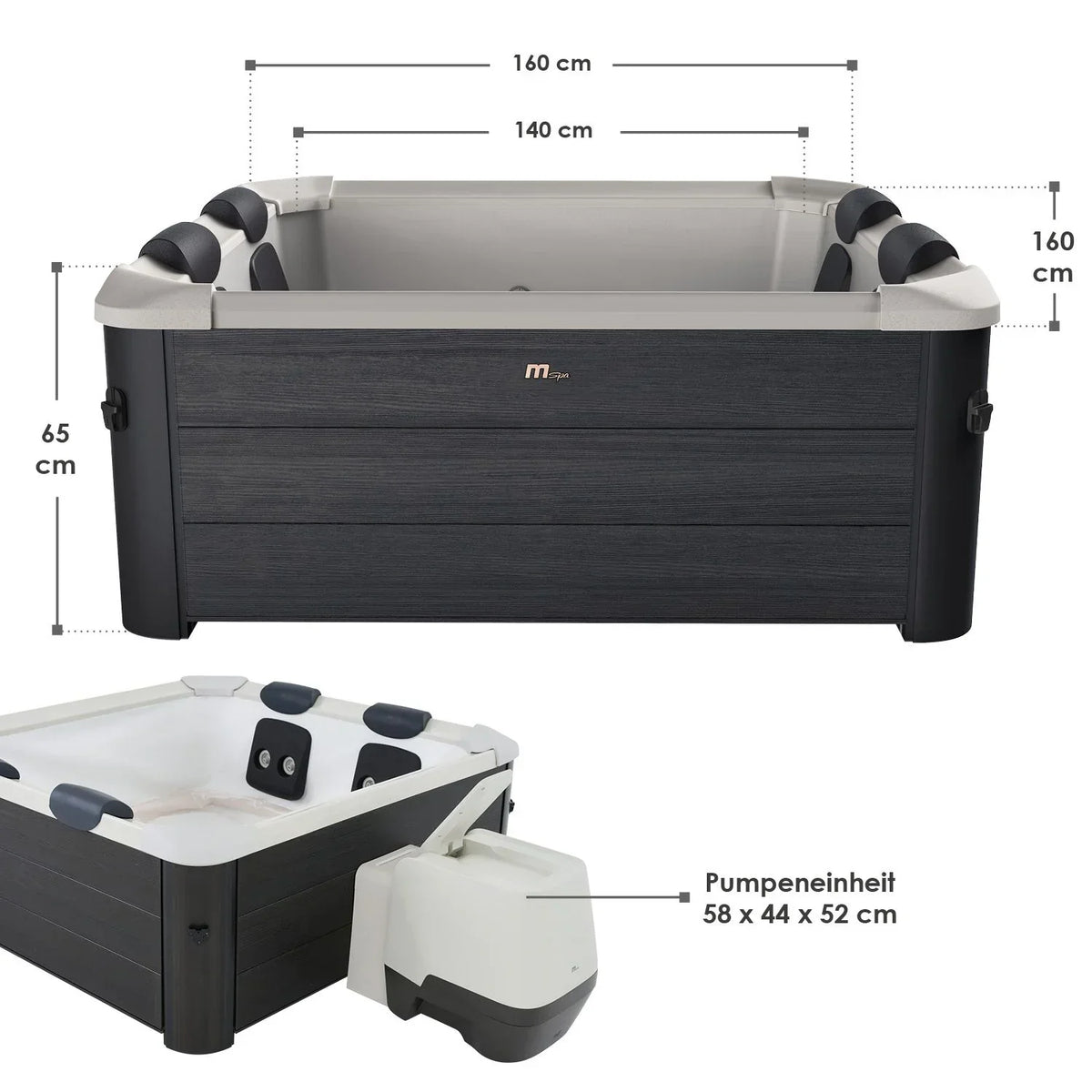 2026 Spa banheira de hidromassagem Oslo com iluminação LED