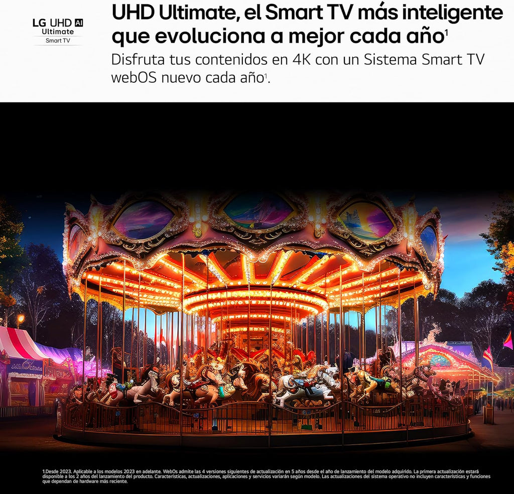 50UA73006LA - TV 50", UHD 4K, WebOS 25, IA Ultimate, HDR10 Pro, Super Upscaling, Dolby Digital Plus, Google Assistente, Preto