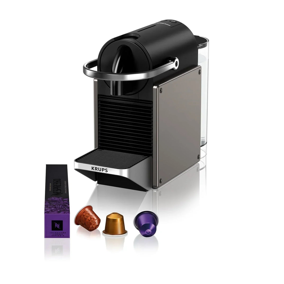 2025 Cafeteira de Cápsulas Krups Nespresso Pixie Redesign | Espresso e Lungo | Estilo industrial | Baixo consumo de energia | Desligamento automático | Bandeja ajustável | Cápsulas recicláveis | Modelo XN306T