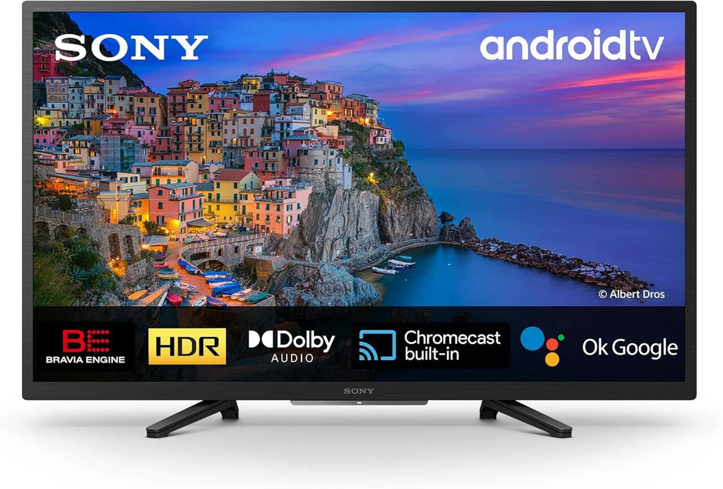 BRAVIA KD32W804 - Smart TV 32 Polegadas HD Ready (High Dynamic Range HDR, Android TV) Preto, Modelo 2022
