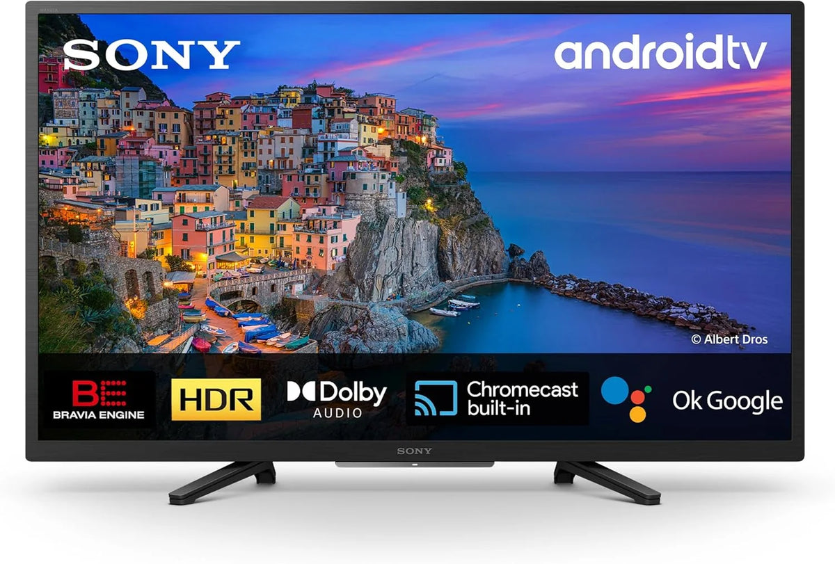 BRAVIA KD32W804 - Smart TV 32 Polegadas HD Ready (High Dynamic Range HDR, Android TV) Preto, Modelo 2022