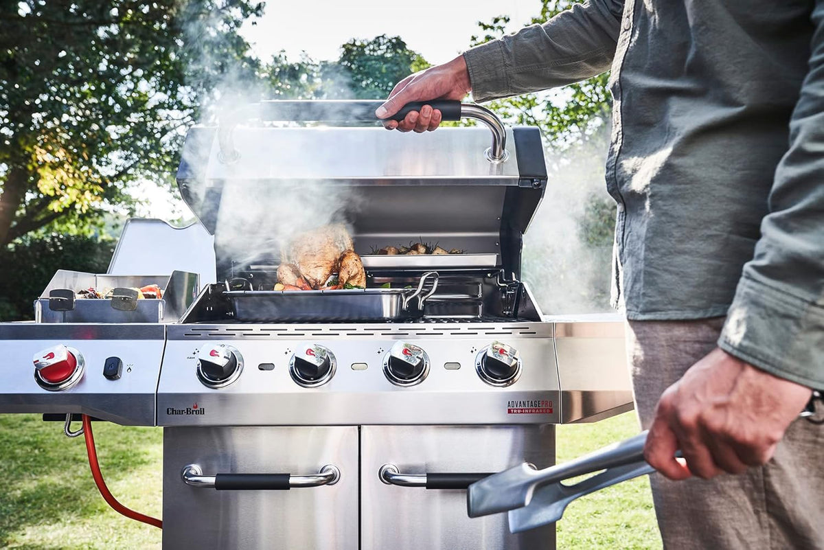 Char-Broil Churrasqueira a Gás Advantage PRO S 4 - Churrasqueira a gás com 4 queimadores e Tecnologia TRU-Infrared, queimador de alta potência de 900 °C, grelhas de ferro fundido