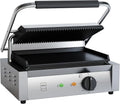 METRO Chapa com Grelhador de Paninis Profissional GPG1202, aço inoxidável, 43 x 36 x 20 cm, temperatura até 300°C, 45 paninis a cada 60 minutos, prata