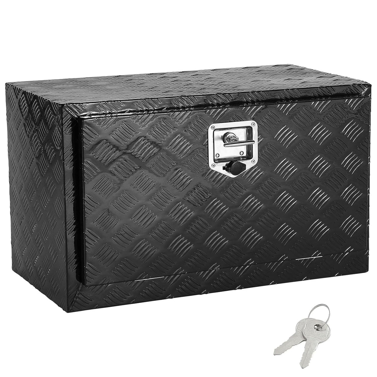VEVOR Caixa de Ferramentas para Caminhões 914x432x457mm, Caixa de Chassis Inferior, Caixa de Armazenamento de Liga de Alumínio, Montagem Inferior com Trava e Chaves para Reboques, Caminhonetes, Preto