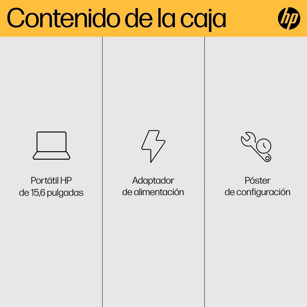 HP 15-fd0163ns - Notebook de 15,6" Full HD (Intel Core i5-1334U, 16 GB RAM, SSD de 512 GB, Intel Iris Xe Graphics, Windows 11) Prateado - Teclado QWERTY Espanhol