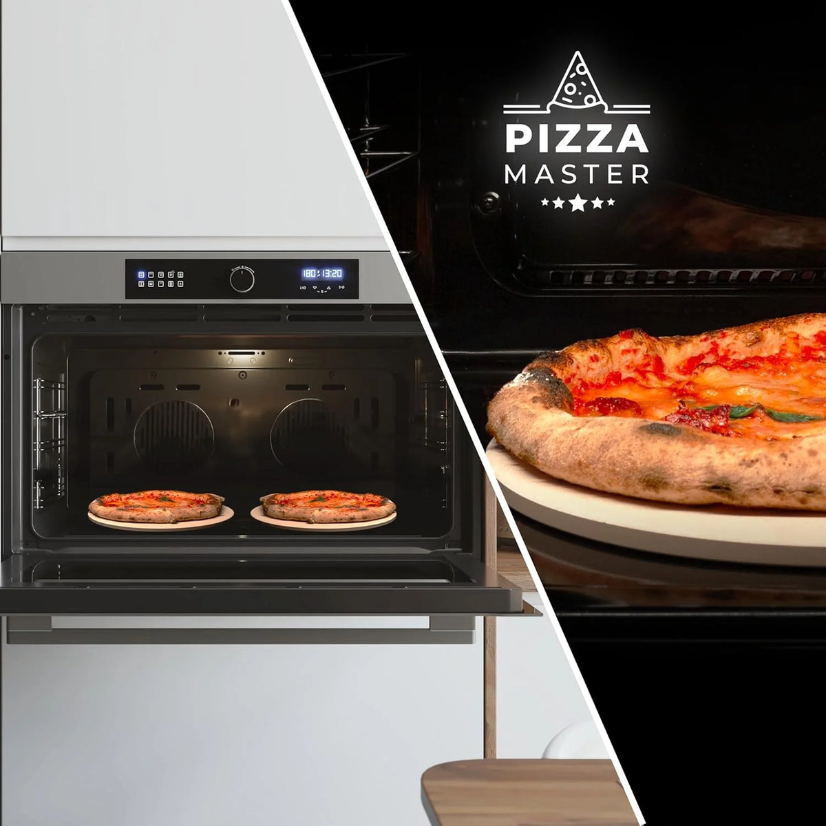 Cecotec Forno Integrável Multifunções Bolero Hexa AF319000 Inox A 3800W, 133L de Capacidade, 11 Funções com Airfryer Master, Pizza Master, Steam Asisst, Steam EasyClean, 3D Cooking, Defrost
