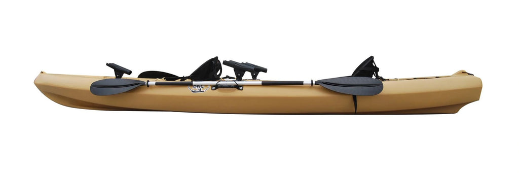 Caiaque de Pesca Duplo BKC TK181 2026 de 3,9 m para 2 Pessoas com Assentos Acolchoados e Remos