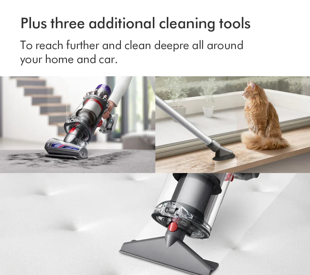 Dyson V11 Extra Aspirador Vertical Sem Fio 2026 – Até 60 minutos de autonomia – Acabamento Níquel e Vermelho