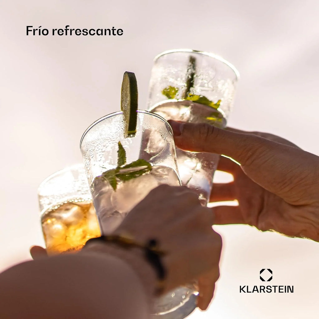 Klarstein Máquina de Gelo Doméstica, 1,8L, Cinza Escuro, Máquina de Gelo de Bancada 15 kg, para Fazer Cubos de Gelo e Gelo Picado em Casa, com Painel Tátil e Sistema de Fácil Limpeza, Função Rápida