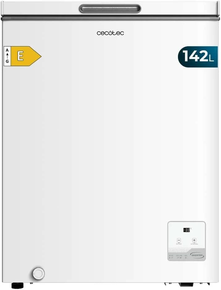 Congelador Horizontal Cecotec Bolero CoolMarket Chest 142 Branco E, Capacidade de 142 L, Modo Inverter Plus, Função Dupla, Congelamento Rápido, Cesto Interno, Controle Eletrônico, Classe E
