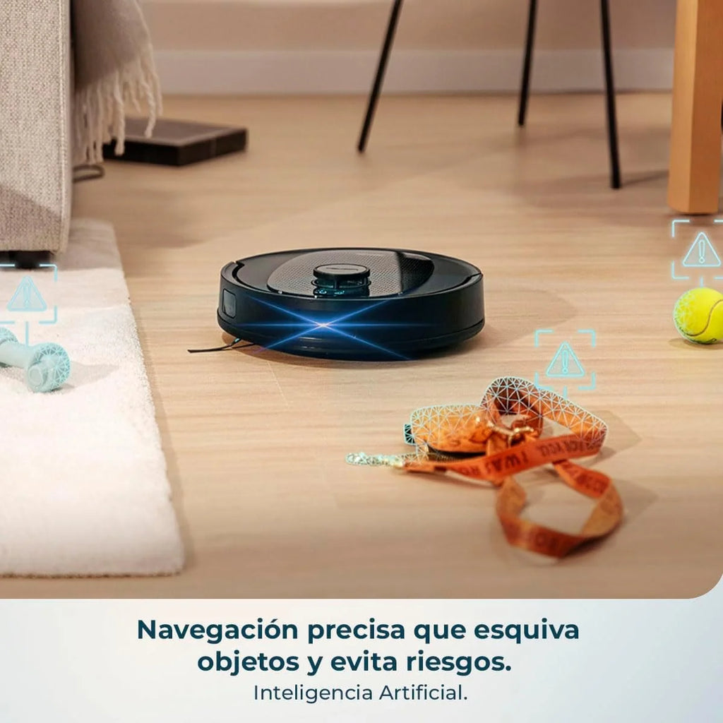 Robô Aspirador e Mopa Cecotec com Base de Esvaziamento Automático e IA Conga Y80 X-Treme. Navegação a Laser e Inteligência Artificial, 13000Pa, Base de 2,5L, Autonomia até 220m², Controlo por App 3.0