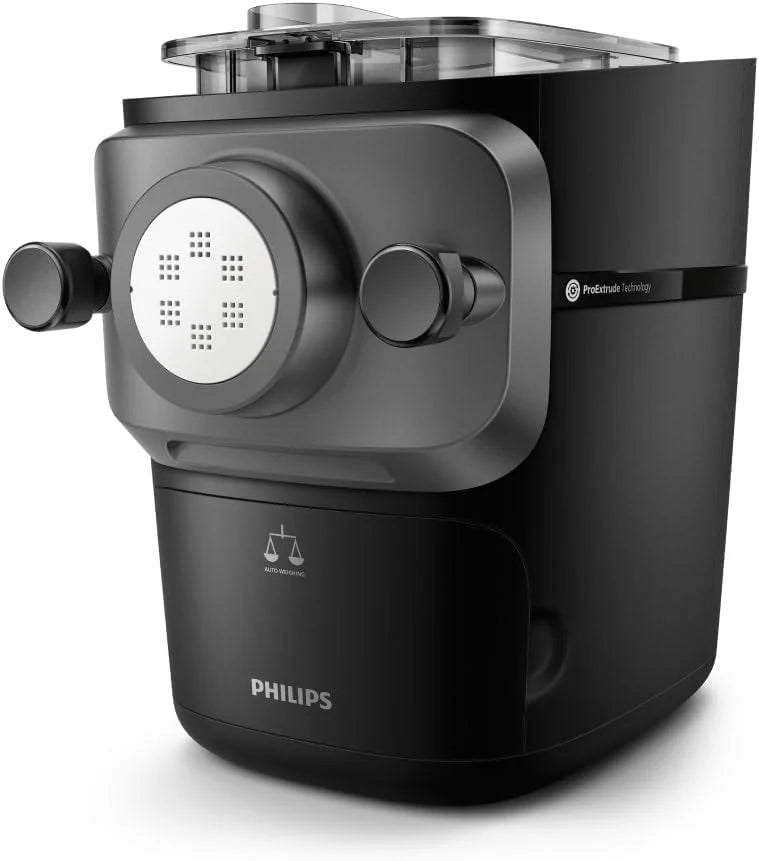 Philips Máquina de Massa Série 7000 - Tecnologia ProExtrude, Pesagem automática, 8 discos modeladores, Massa perfeita, Fácil de limpar, Preto (HR2665/93)