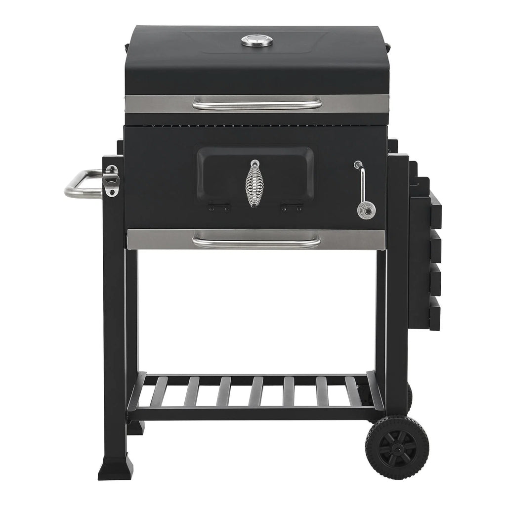 Churrasqueira a Carvão Arnad com 3 Prateleiras Aço 105x114x48cm - Preto [casa.pro]
