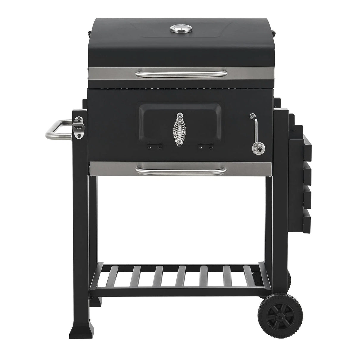 Churrasqueira a Carvão Arnad com 3 Prateleiras Aço 105x114x48cm - Preto [casa.pro]