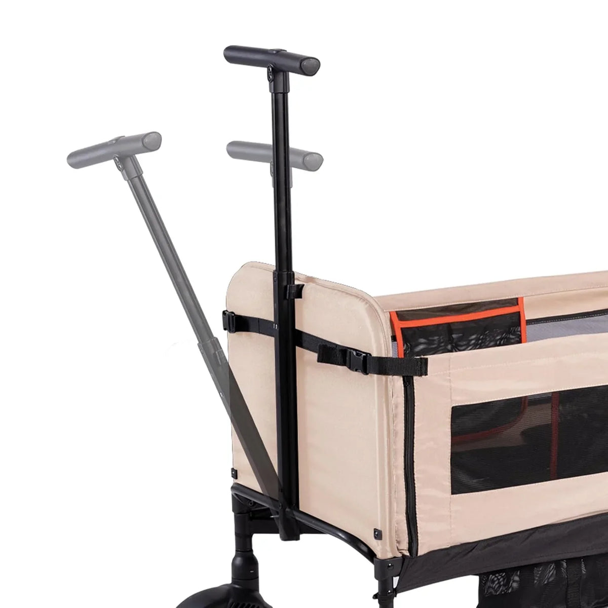 Carrinho Dobrável Yvolution Easy com Toldo - Carrinho Dobrável para Crianças, Cargas e Jardim, Carrinho com Abertura Lateral para 2 Crianças, Alça Ajustável de Empurrar e Puxar, Porta Frontal com