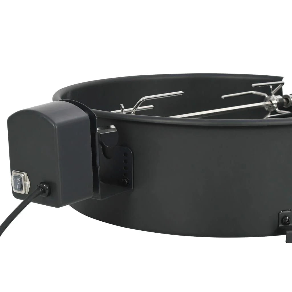 Kit De Anel Assador De Churrasco Preto 47 Cm Vidaxl