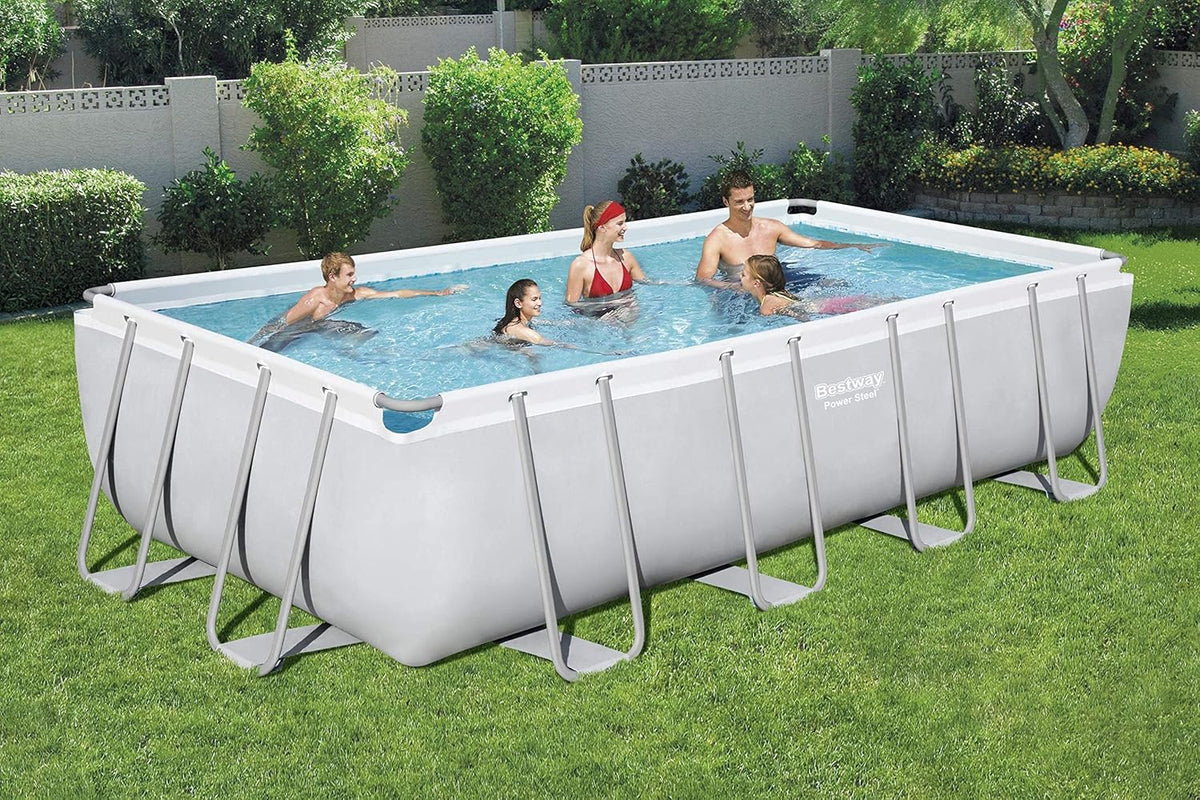 BESTWAY 56466 - Piscina Desmontável Tubular Power Steel 549x274x122 cm com Filtro de Areia de 5.678 litros/hora