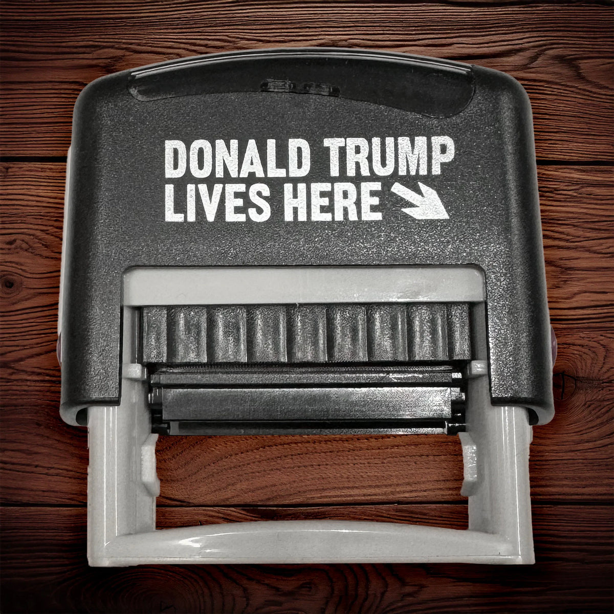 Carimbo de Dinheiro "Donald Trump Mora Aqui"