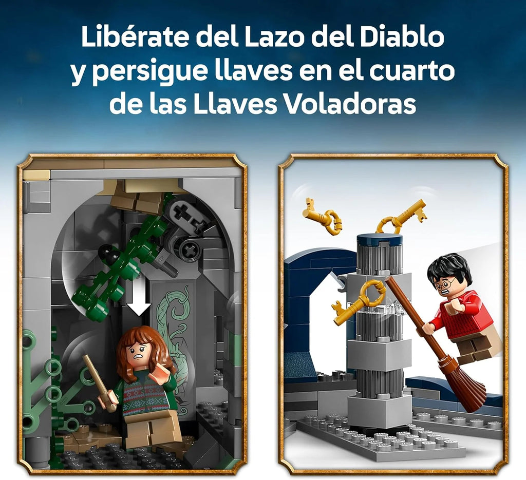 Harry Potter Castelo de Hogwarts: Torre Central – Castelo de Brinquedo com Sala das Chaves Voadoras e Xadrez Mágico – 12 Minifiguras – Presente para Crianças a partir de 10 Anos 76454