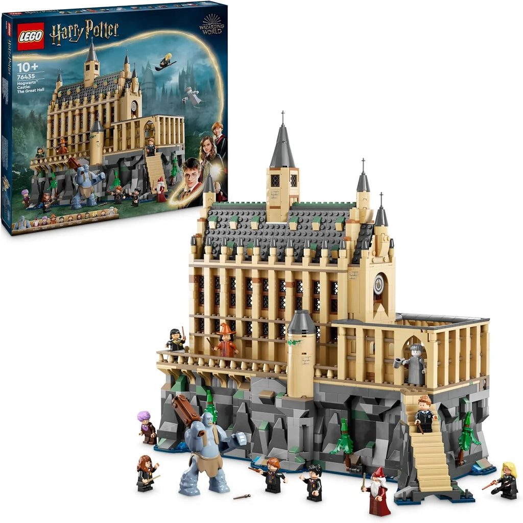 Harry Potter Castelo de Hogwarts: Grande Salão da Escola de Magia de Brinquedo, 11 Minifiguras Incluindo Hermione Granger e Ron Weasley, Presente para Meninos e Meninas a partir de 10 Anos 76435