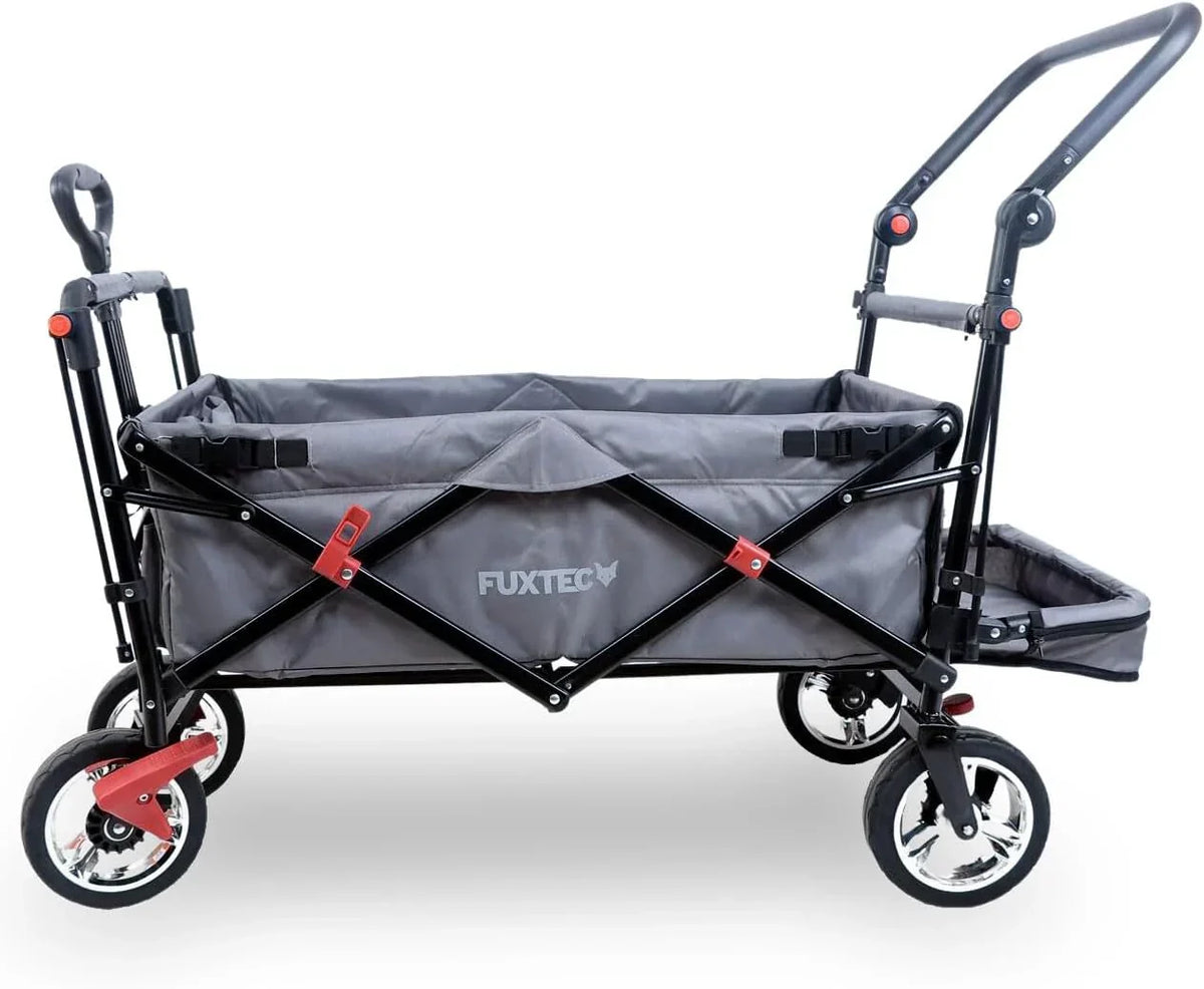 FUXTEC Carrinho Dobrável CT800, Coleção Fux Family – Carrinho de Jardim para Crianças, Transporte, para Cidade, Campo, Praia ou Montanha – Puxe ou Empurre – Capacidade de Carga 75 kg
