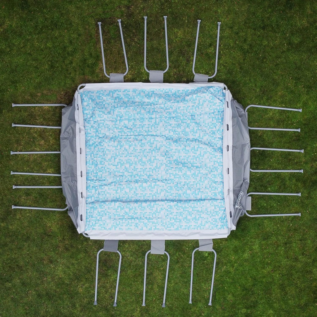 yourGEAR Piscina Familiar XL 3x3m - Piscina de Jardim com Estrutura de Aço Durável, 8100L
