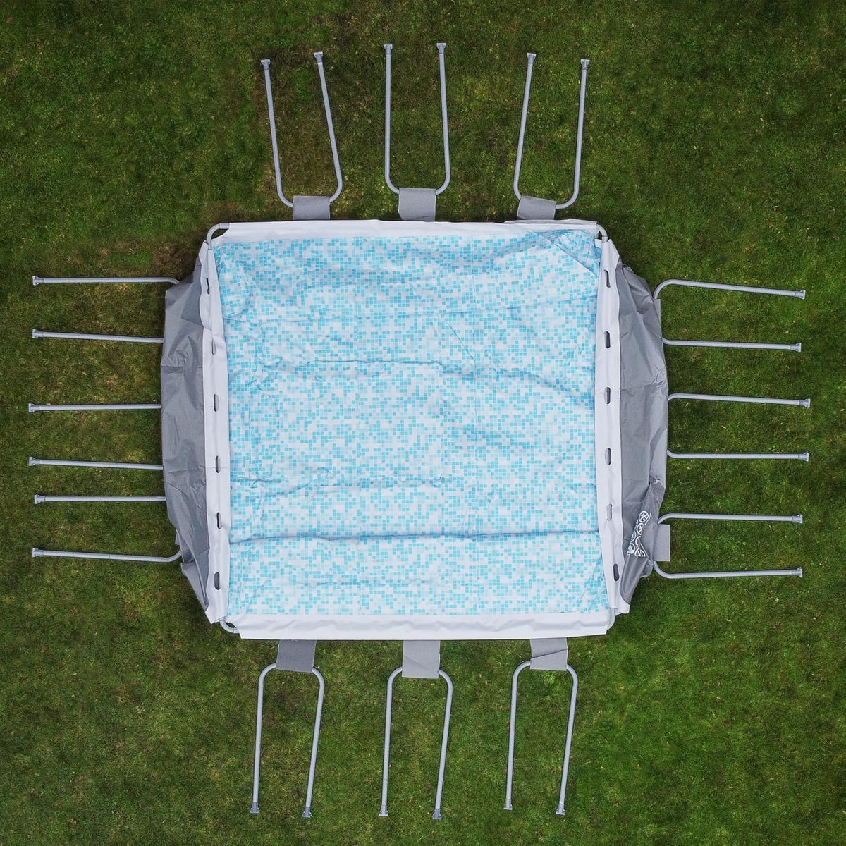 yourGEAR Piscina Familiar XL 3x3m - Piscina de Jardim com Estrutura de Aço Durável, 8100L