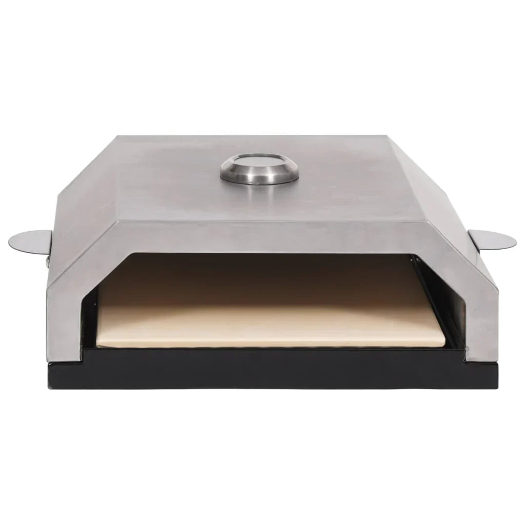 Forno de pizza com pedra cerâmica para churrasqueira carvão gás v1474