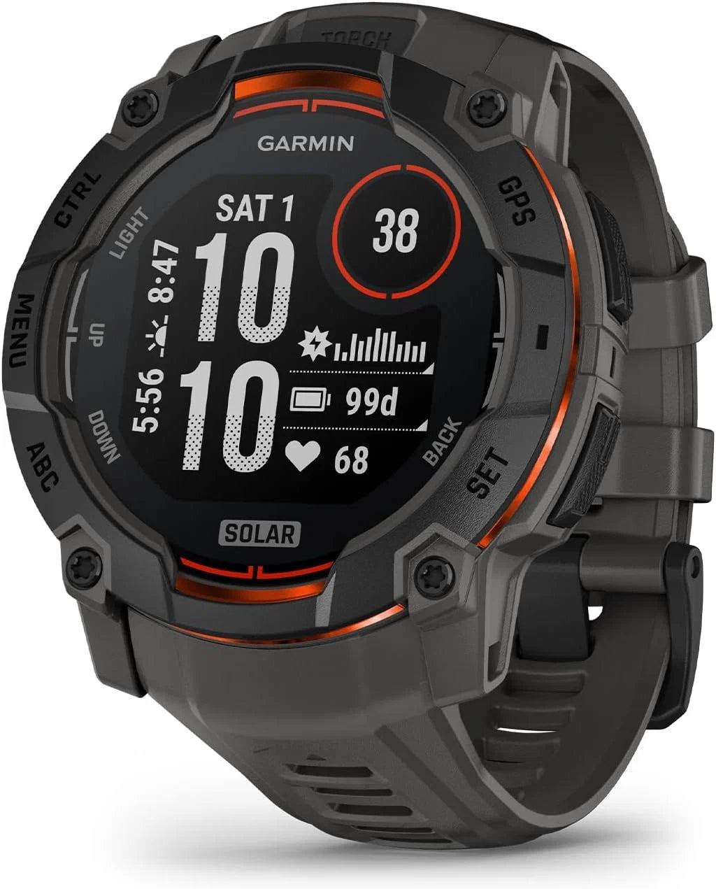 Smartwatch Garmin Instinct 3 GPS 50mm, Solar, Bisel Preto